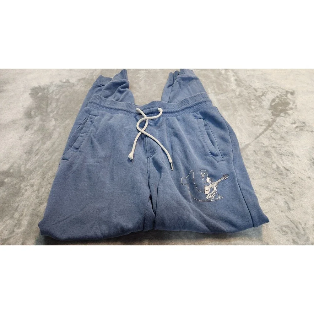 True Religion‎ Men's Size Small Sky Blue World Tour Jogger Sweatpants